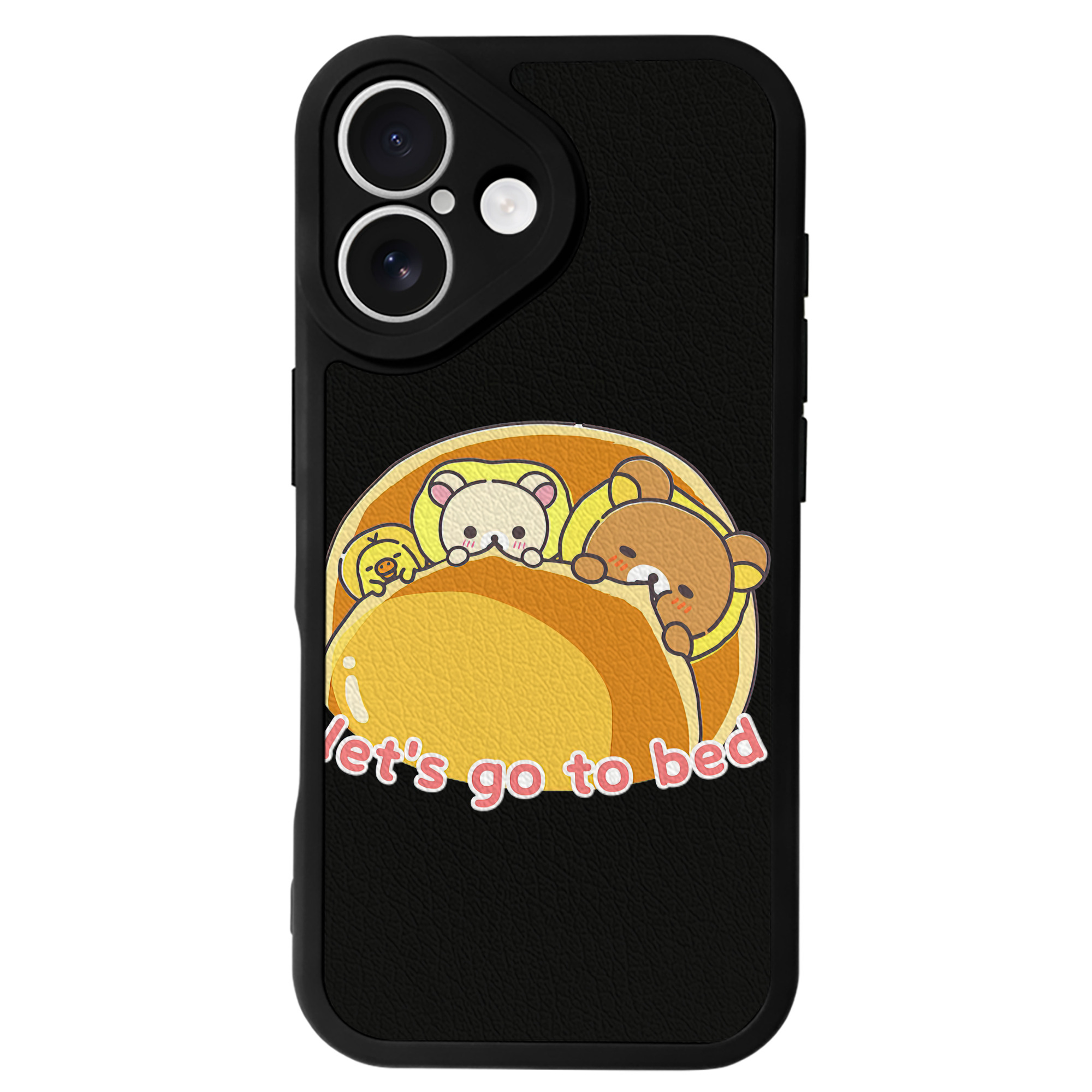 （画像用） リラックマ リラックマ キイロイトリ Rilakkuma Korilakkuma Kiiroitori 【iPhone 16シリーズ対応】シリコンスマホケース（レザー調） 材質：シリコン